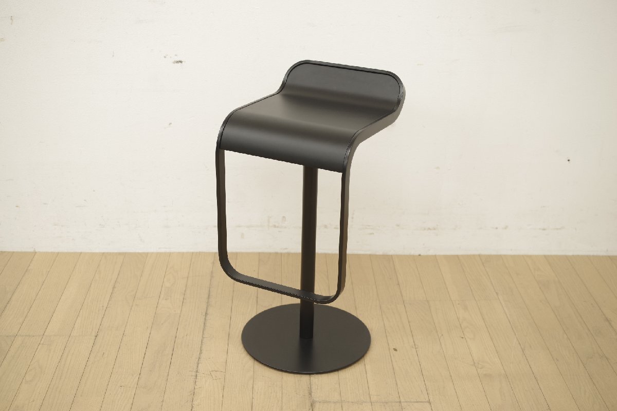 展示品 lapalma ラパルマ LEM レム カウンターチェア 昇降式 本革 ハイスツール 安積伸 デザイナーズ イタリア製 椅子 黒 モダン D