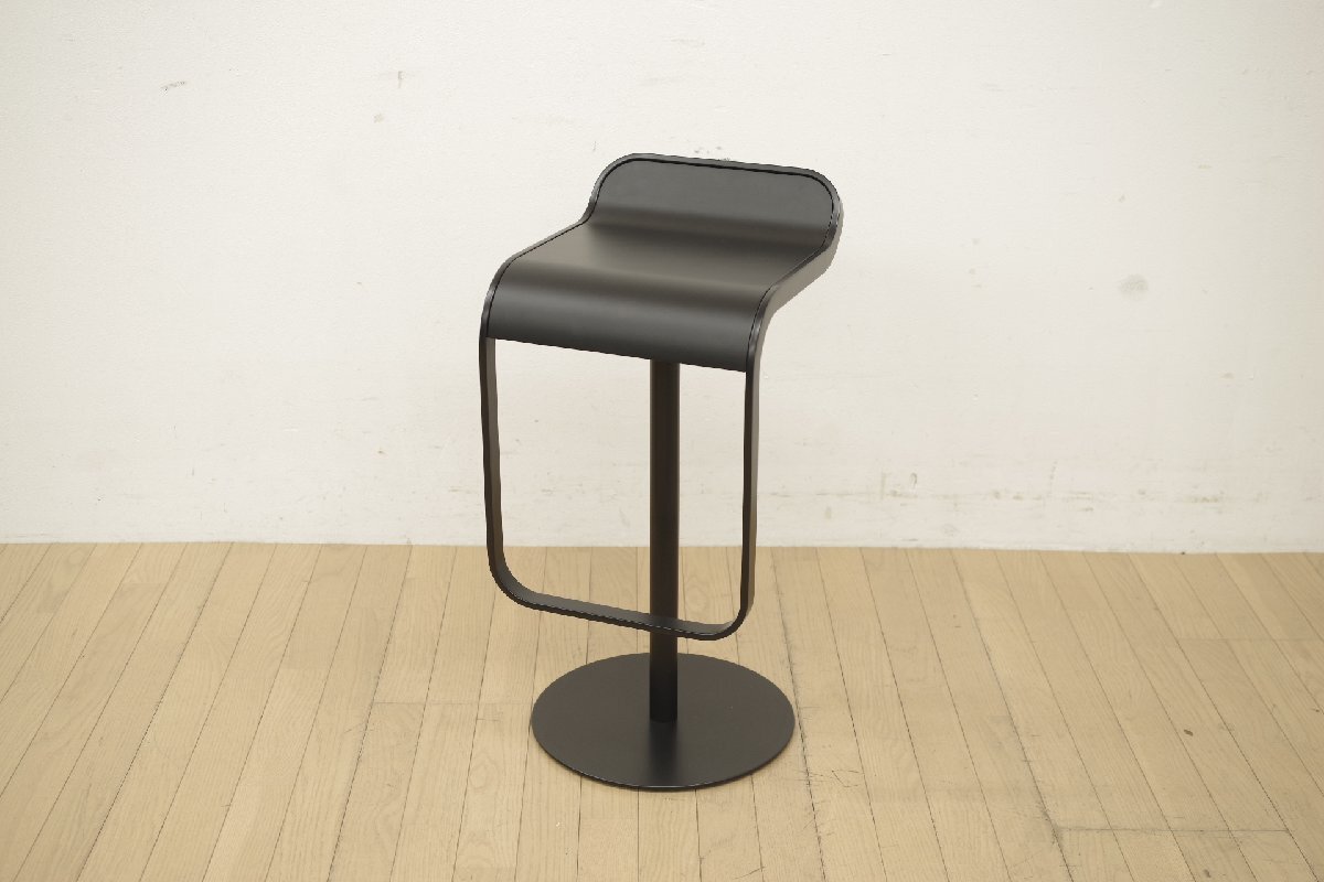 展示品 lapalma ラパルマ LEM レム カウンターチェア 昇降式 本革 ハイスツール 安積伸 デザイナーズ イタリア製 椅子 黒 モダン C