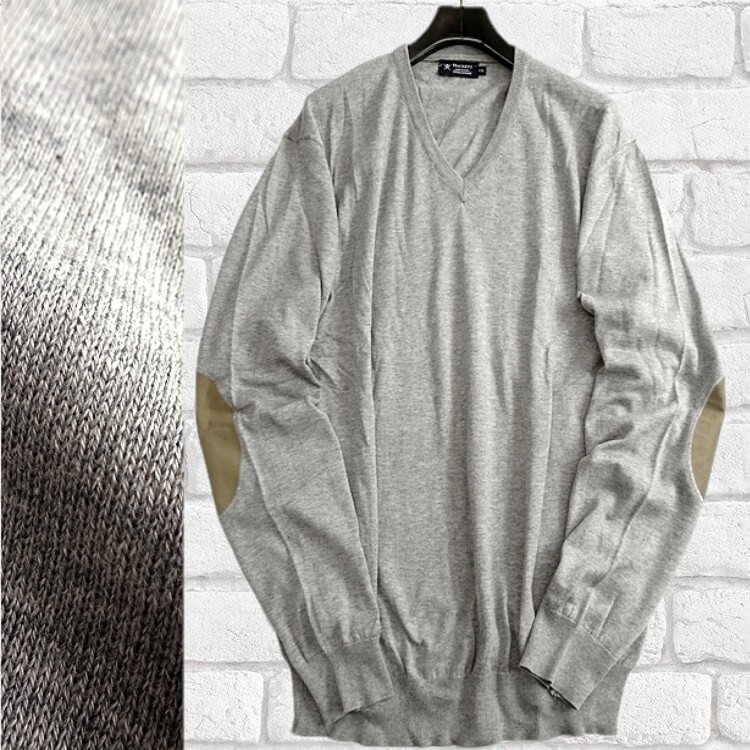 HACKETT LONDON■ハケット ロンドン コットン カシミア Vネック ニット セーター HM701179 XXL■新品