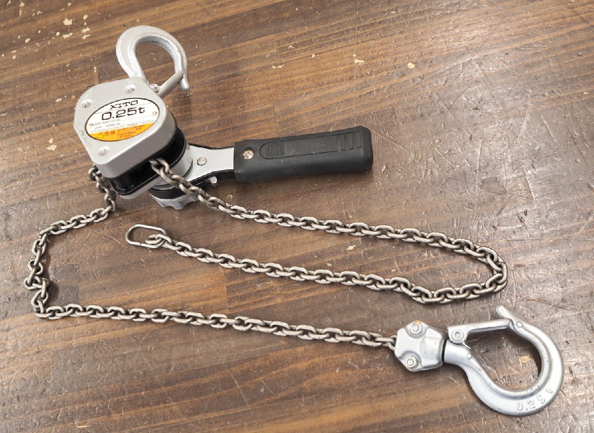 KITO キトー レバーブロック LX003 LX形 定格荷重250Kg (0.25ｔ) 揚程１m 小型・軽量