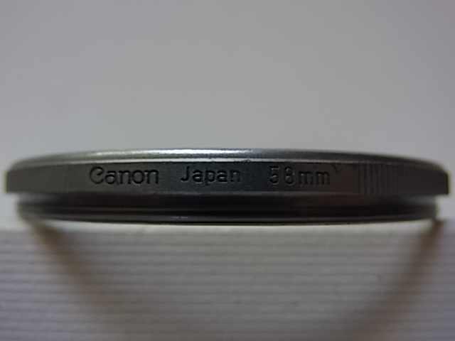 送料110円～　銀枠　Canon　キャノン　UV　1x　58mm　管理no.4