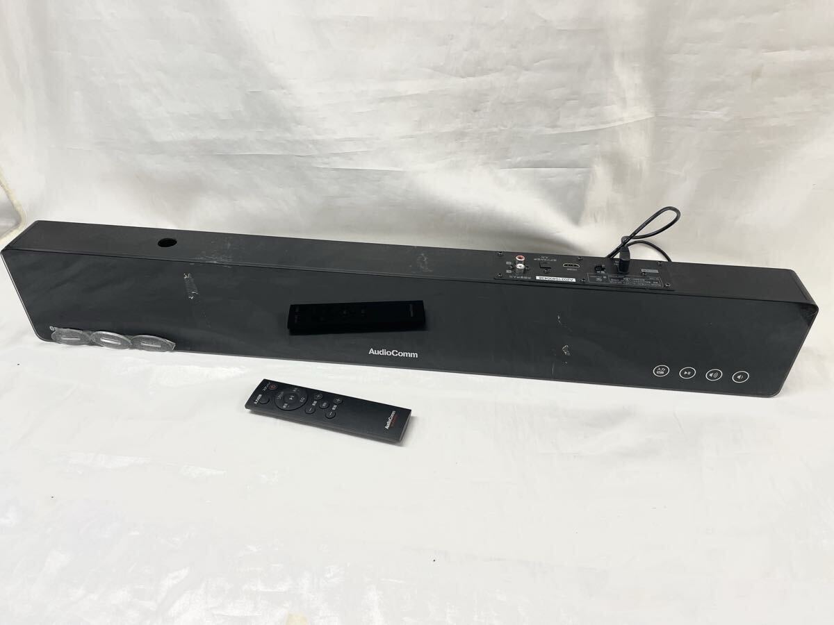 オーム電機 ASP-W453Z AudioComm Bluetooth テレビ用 スピーカー オーディオ サウンドバー リモコン付き ブラック ジャンク