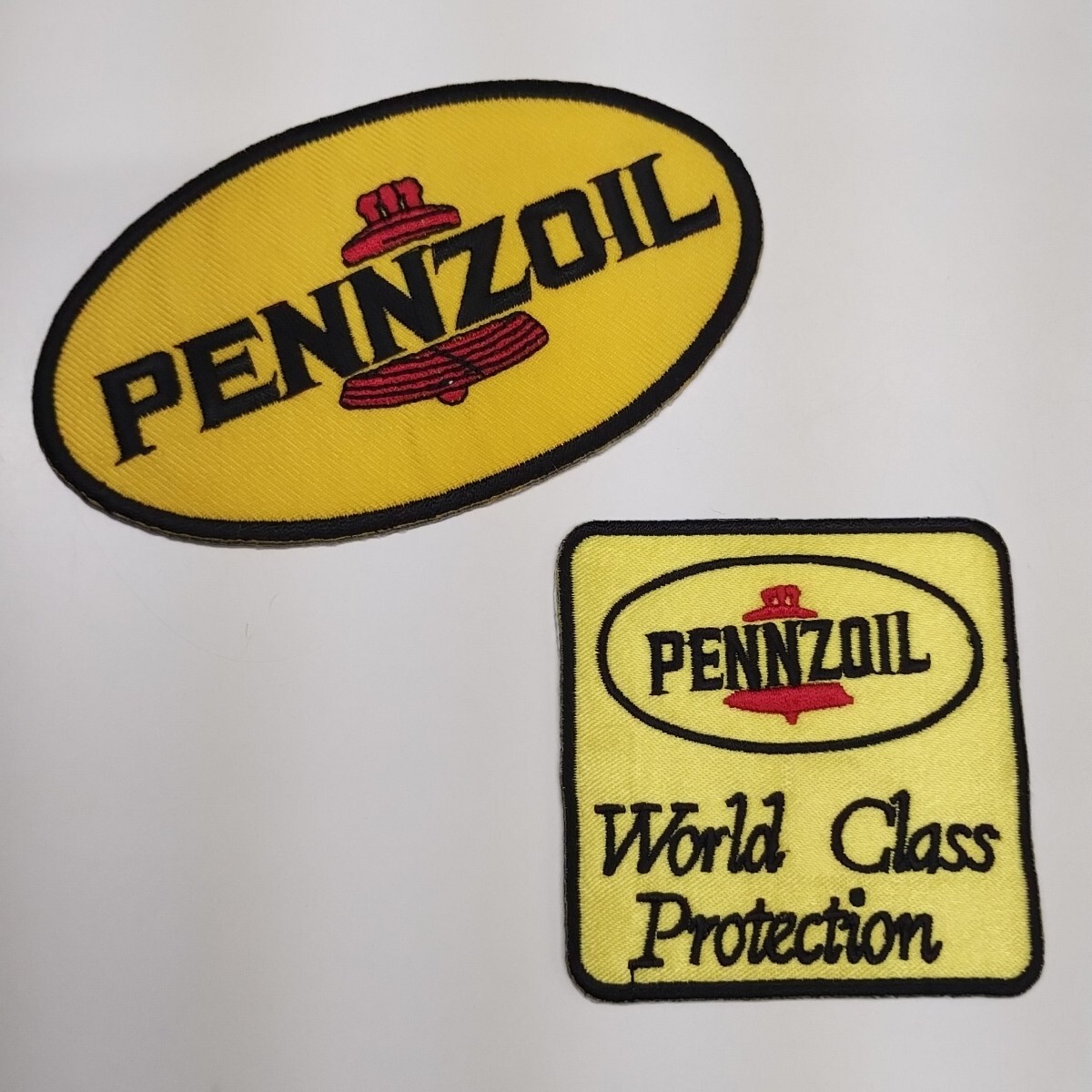 ◎ P E N N Z O I L と記された ワッペン 2枚セット s143