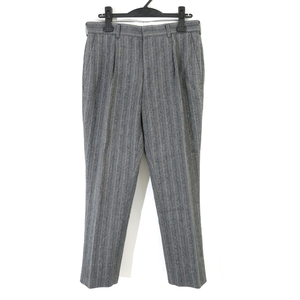 COMME des GARCONS HOMME PLUS 2004SS ストライプパターンコットンスラックスパンツ M AD2003 PM-P018 コムデギャルソンオムプリュス