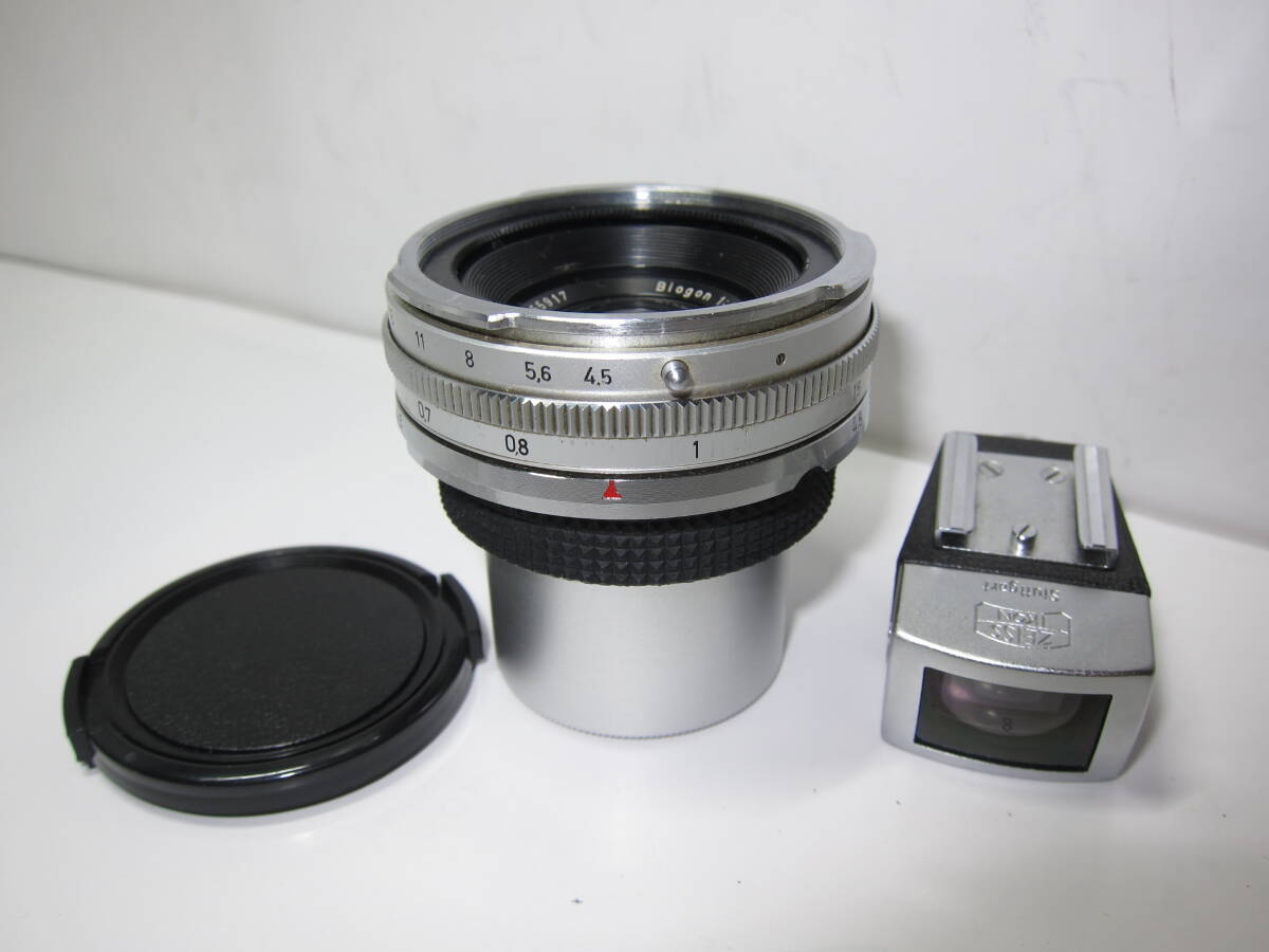 Contarex 用 Carl Zeiss Biogon 超広角 21mm f4.5 ( L39 アダプター / ビューファインダー付き ) ■希少■ 10722