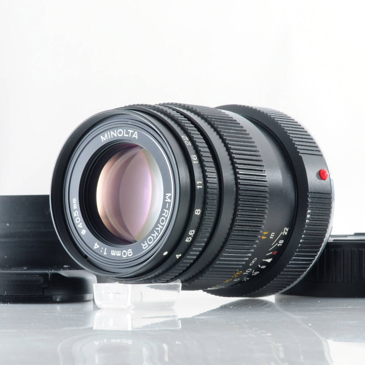 【ミノルタ】Minolta M-ROKKOR 90mm F4 カールツァイスレンズ L39 LTM ライカ + フード付き #P564
