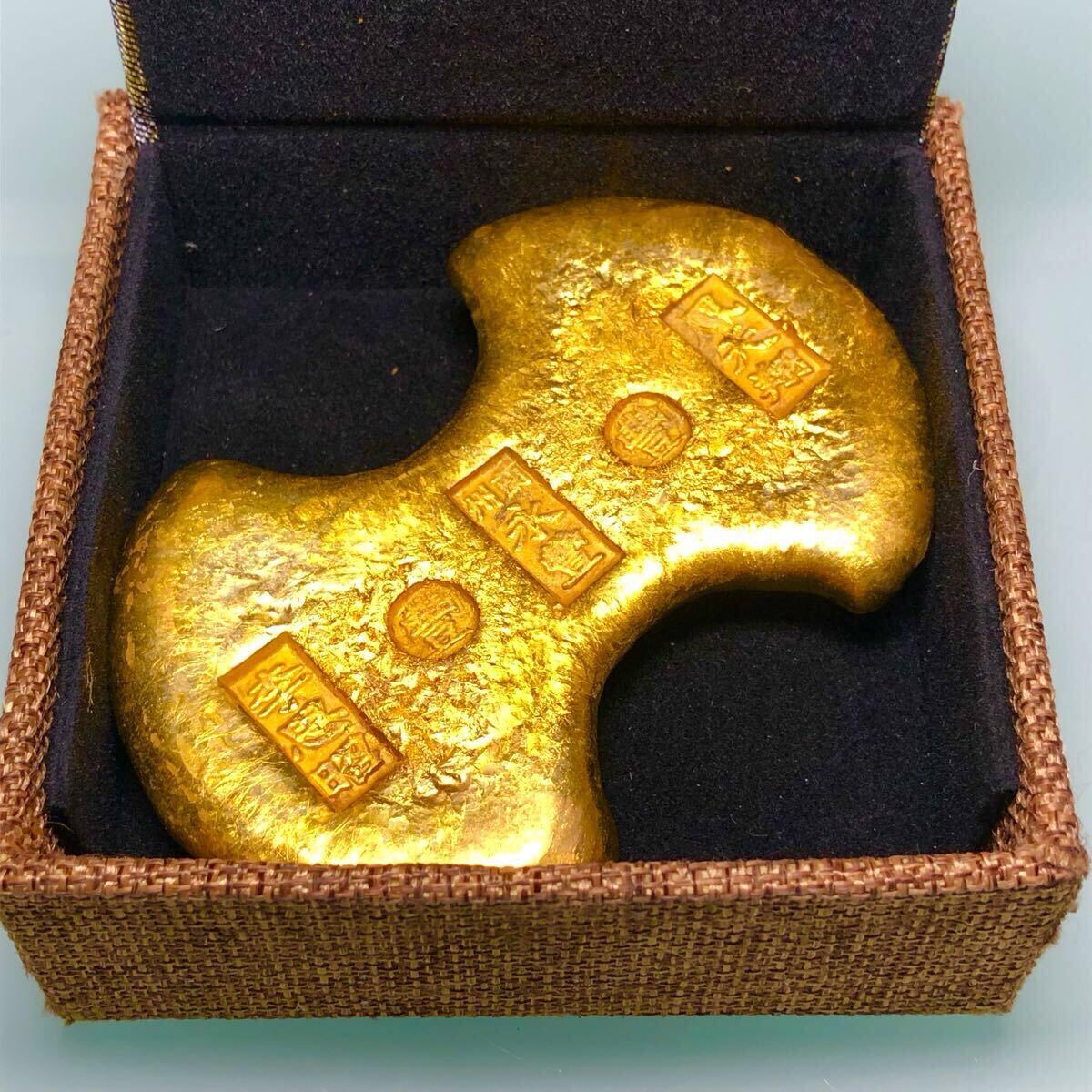古銭　金貨　金錠 金塊 金庫 福金 開運金元寶 金錠インゴット　金運UP！逸品　美品レア商売繁盛へ　