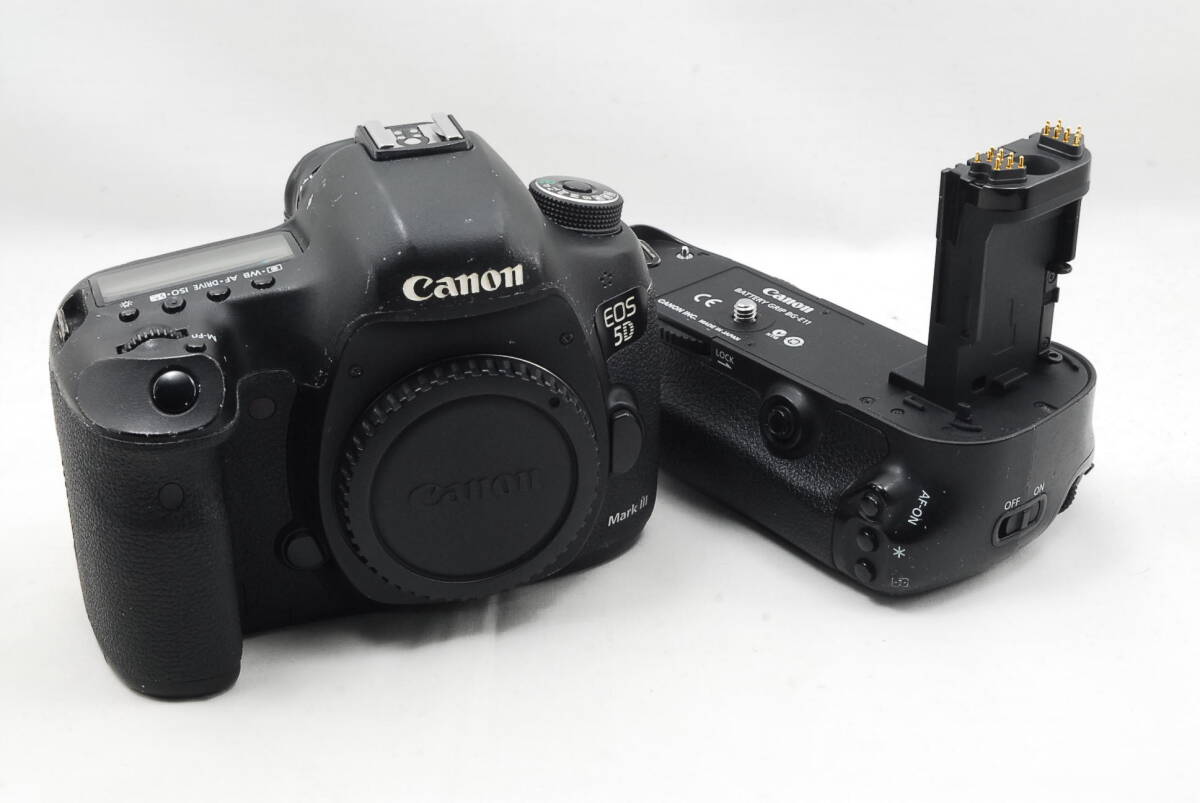 ★良品★ 即決 格安 売切 キヤノン CANON EOS 5D MARKⅢ ボディ ＆ バッテリーグリップ BG-E11 デジタル一眼カメラ（R7-719）