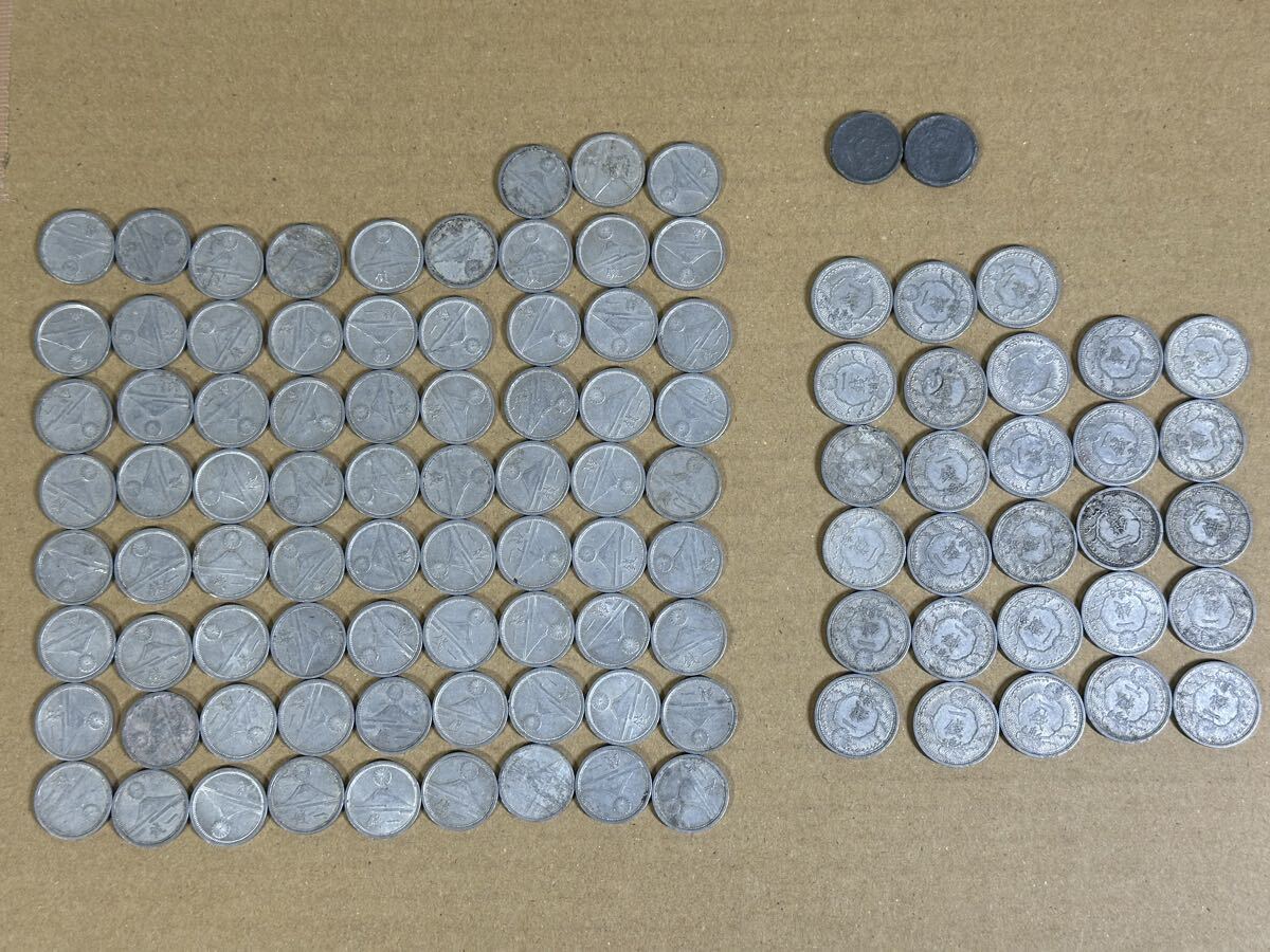 日本古銭 105枚まとめ 1銭硬貨 一銭 貨幣 総重量約75.5g 年代物 大日本 昭和 アンティーク コレクション