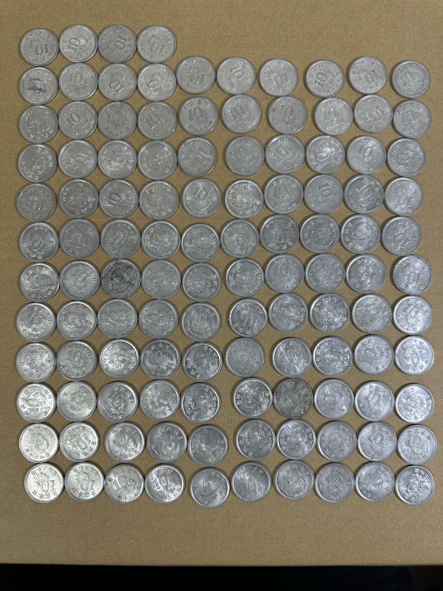 日本古銭 114枚まとめ 10銭硬貨 十銭 貨幣 総重量約114g 年代物 大日本 昭和 アンティーク コレクション