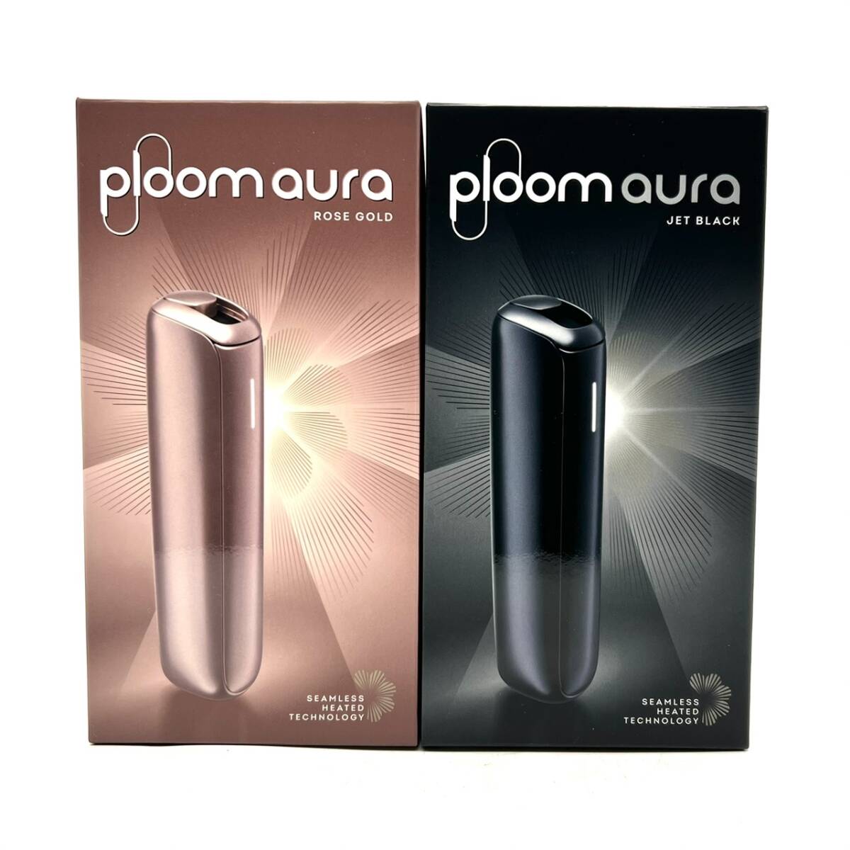 ■【未使用】 ploom aura プルーム オーラ ジェットブラック ローズゴールド 2点 セット 加熱式タバコ 電子タバコ たばこ 煙草 喫煙具