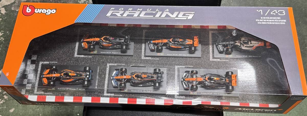 新品！未使用！未開封！激レア！限定１セットのみ！ブラーゴ　マクラーレンF-1豪華セット！！FORMULA RCING 1/43 6台セット　チャンピョン