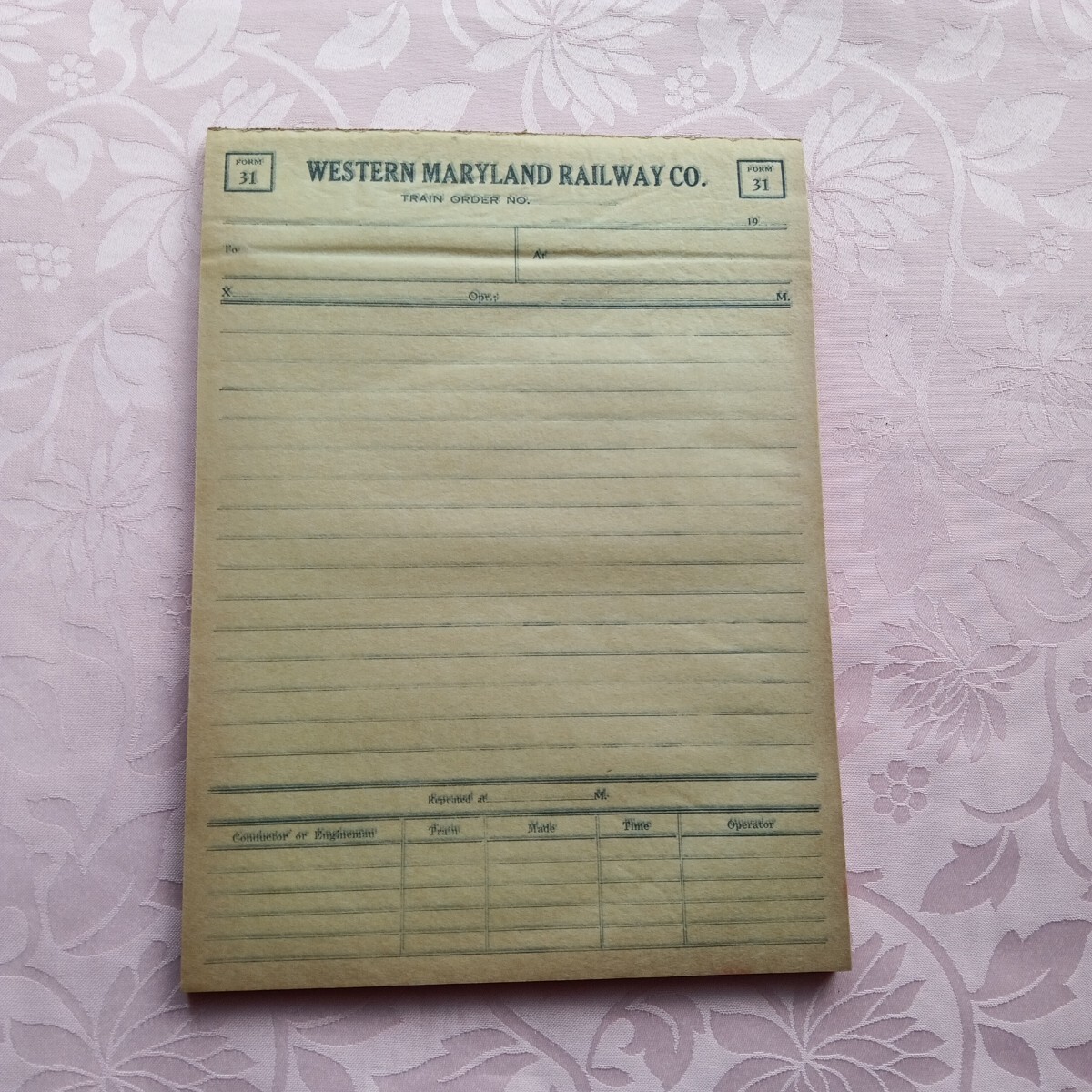 小分け　10枚　ヴィンテージ　鉄道関係　書類　オニオンスキンペーパー　とても薄い紙です☆