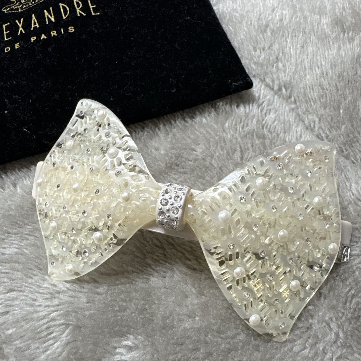 アレクサンドルドゥパリ Alexandre de Paris リボン バレッタ