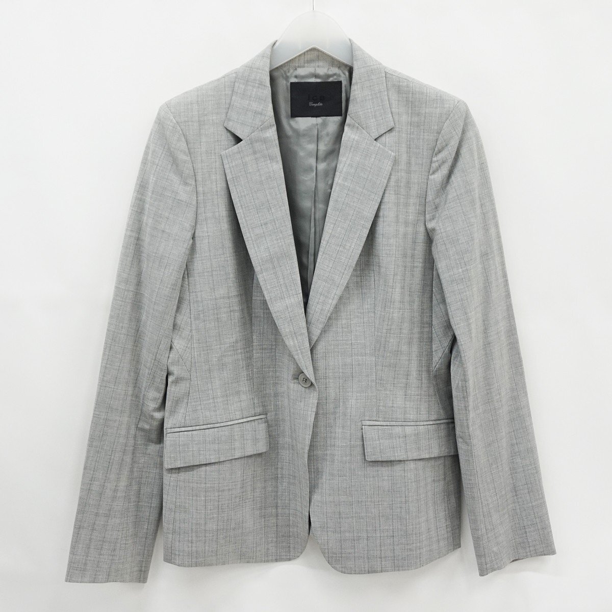 ◇美品【iCB アイシービー】チェック ジャケット 42