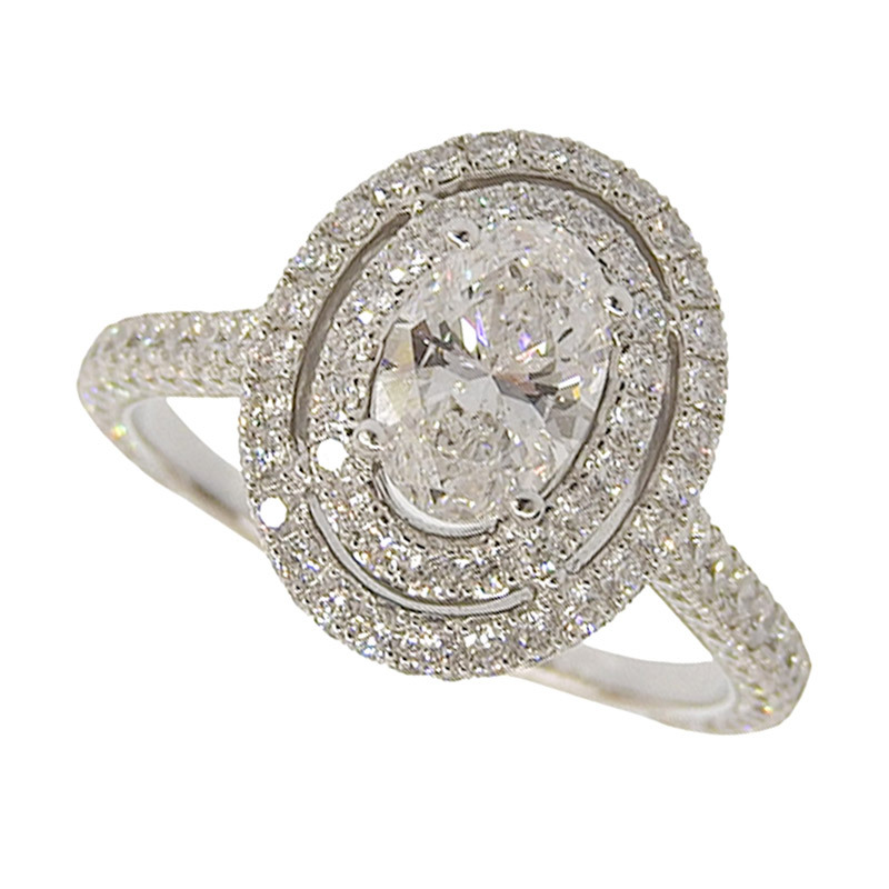 グラフ GRAFF ツインコンステレーションリング 指輪 ホワイトゴールド K18WG ダイヤモンド D1.01ct(D/VS2) 17号 中古 新入荷 OBJ0305