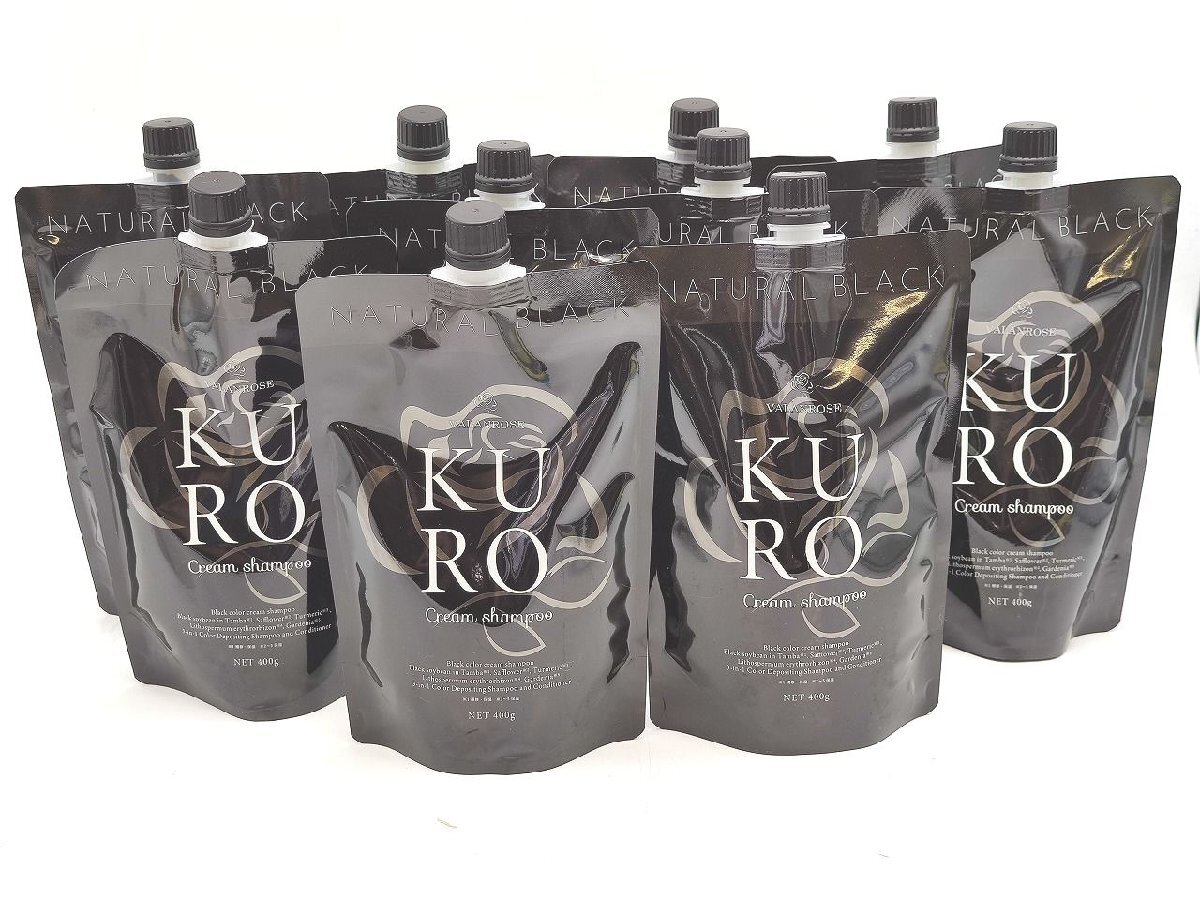 10点セット 新品 KURO VRクロクリームシャンプー ナチュラルブラック 400g