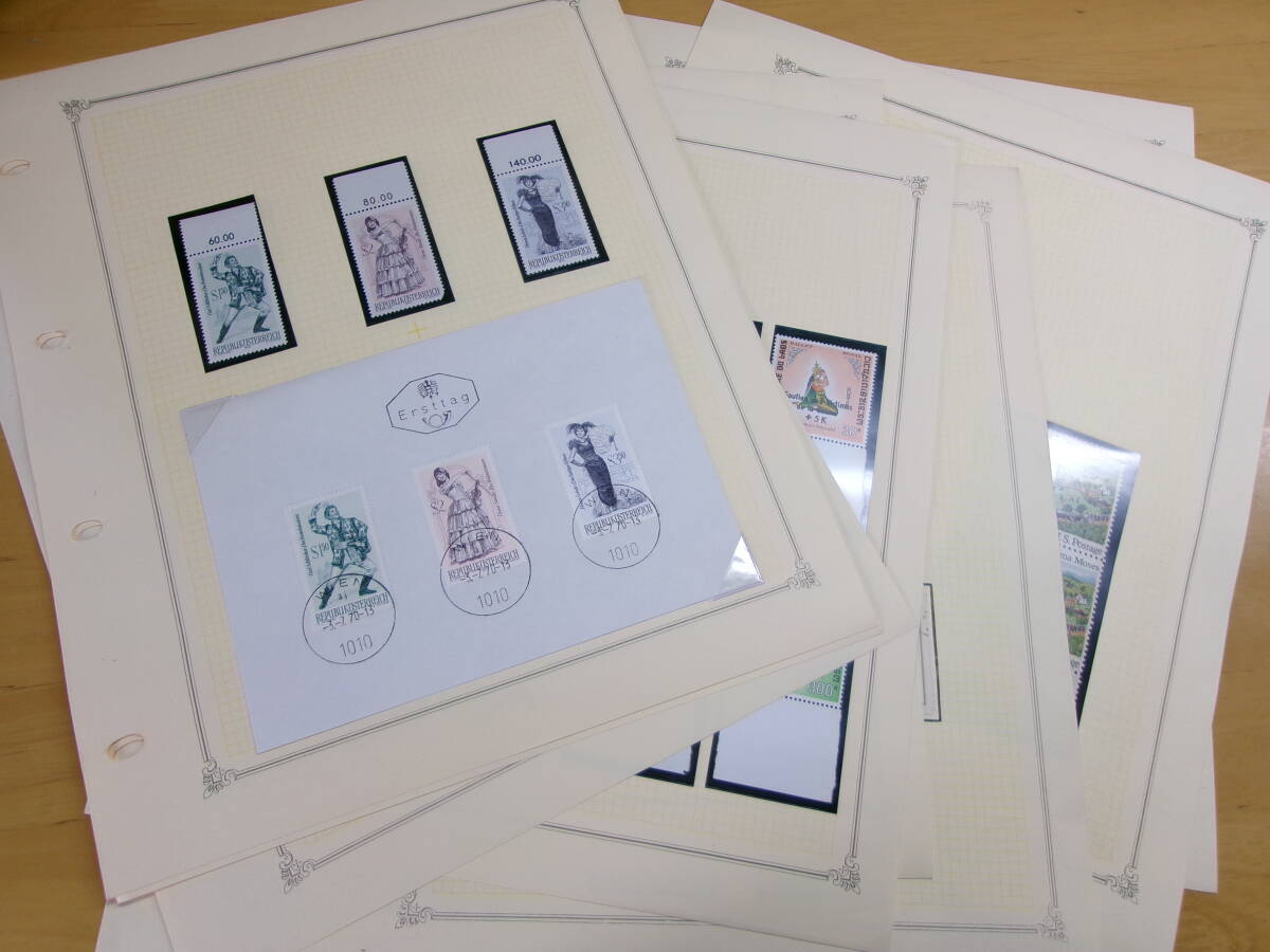 (d157)外国切手各種　９リーフ