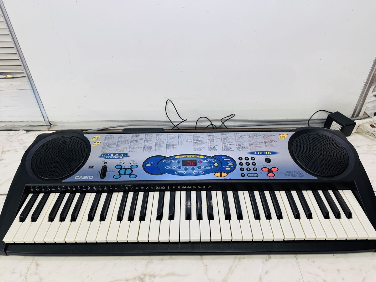 CASIO カシオ　電子ピアノ　キーボード　光ナビゲーション　LK-36 楽器 61鍵盤