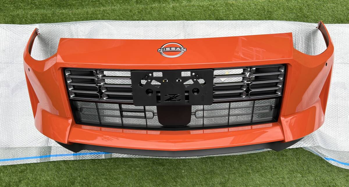 新車外し品！日産☆ニッサン RZ34 フェアレディZ 純正 フロントバンパー オレンジ 発送不可☆引取り限定品