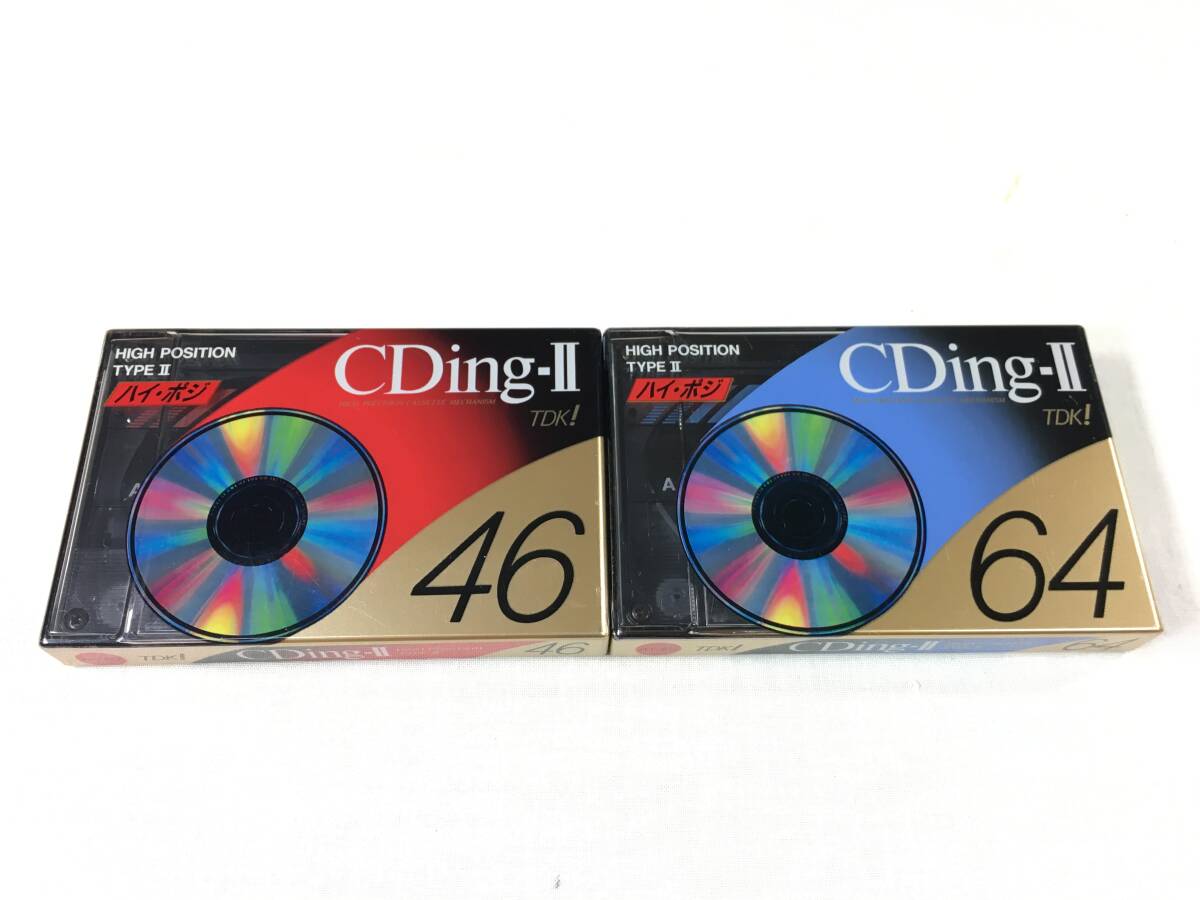 新品未使用　未開封品　ＴＤＫ　ＣＤｉｎｇ　Ⅱ　４６　６４　２本セット　ハイポジション　TYPE Ⅱ　ハイポジションテープ