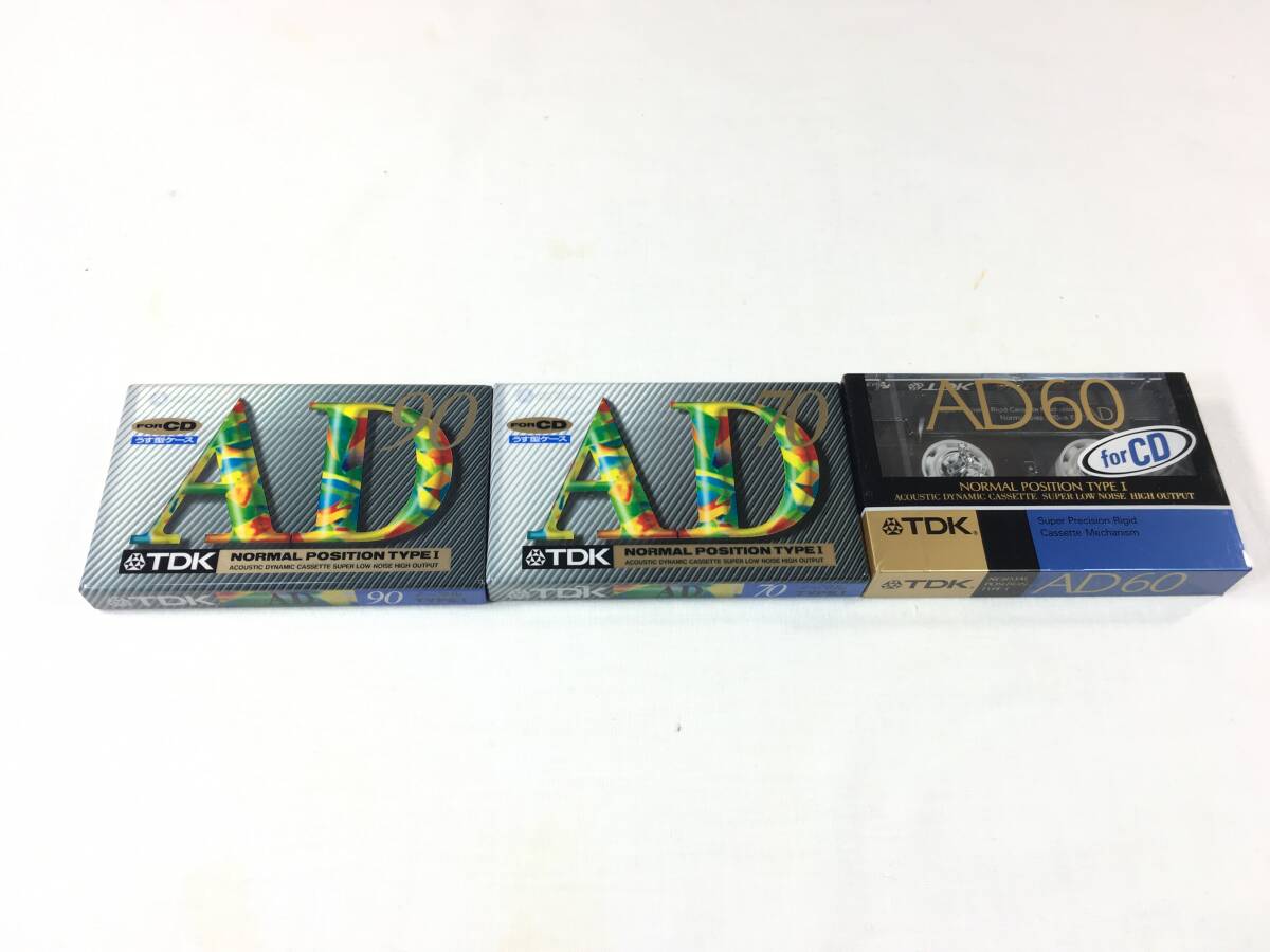 新品未使用　未開封品　ＴＤＫ　ＡＤ　９０　７０　６０　３本セット　ノーマルポジション　TYPE Ⅰ　ノーマルポジションテープ