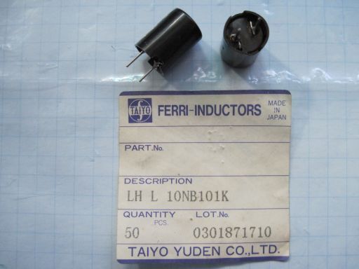 B0013　Taiyo Yuden　インダクタ　LHL10NB101K　100μH　1.2 A　１８０ｍΩ（max）　未使用品ですが長期保存品　2個セット