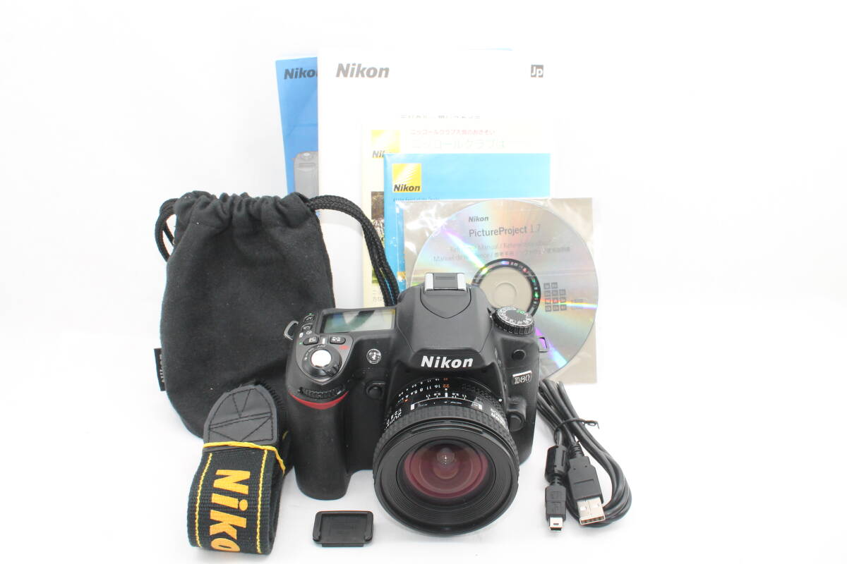 【202501009KNI-14】Nikon デジタル一眼レフカメラ D80 Ai AF Nikkor 20mm f/2.8D 