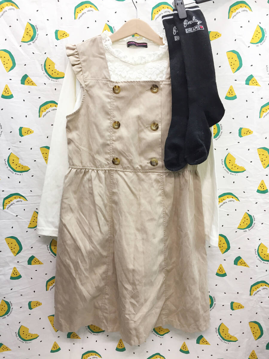 *。o♪★とっても可愛いワンピース♪通学コーデセット★キッズジュニアティーンズ 140