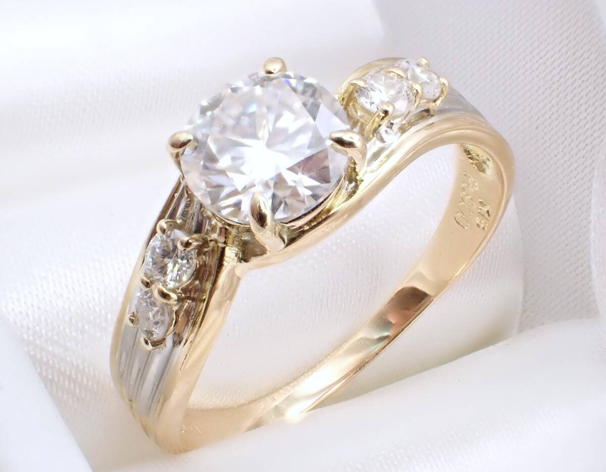 限定品 セレブリング 大粒 1.09ct VVS1 D ハイグレード ダイヤモンド K18/PT900 未使用 鑑別付 ラボグロウンダイヤモンド 