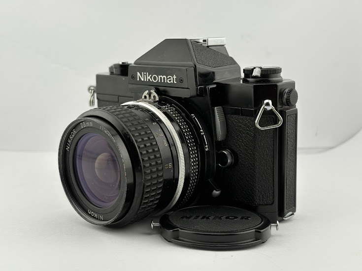★美品★ニコン NIKON NIKOMAT FT2 ボディ ブラック / Ai NIKKOR 28mm F3.5 ★シャッター全速、セルフタイマーOK★ #1122-3