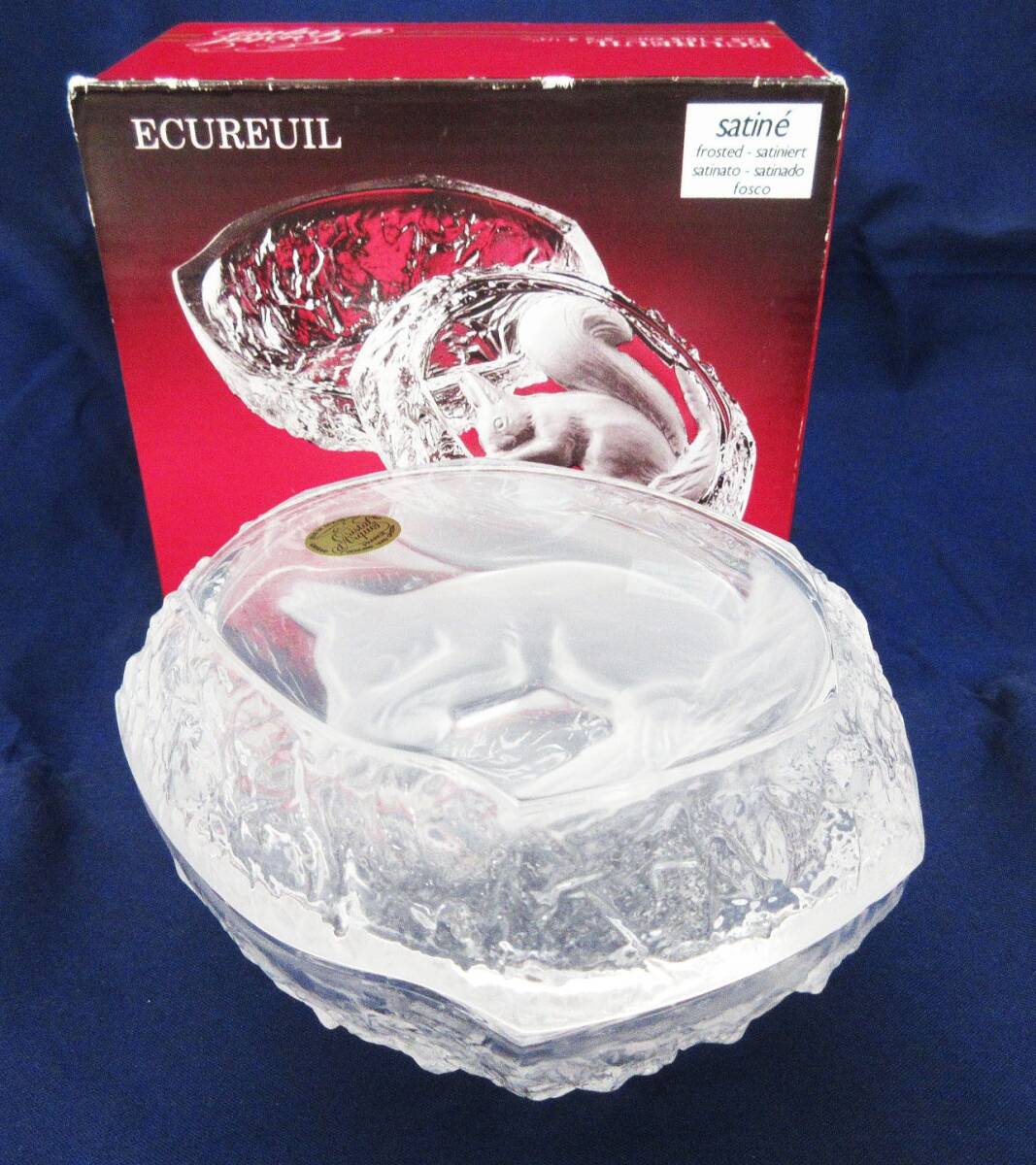 kkg403 クリスタル・ダルク クリスタル トリンケットボックス Cristal d'Arques 「ECUREUIL（リス）」ガラスケース