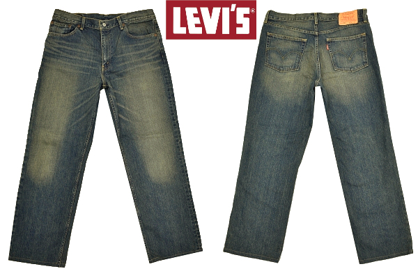 K-5058★美品★Levi's リーバイス 00533-0046★色落ち抜群 鬼ひげ縦落ちヴィンテージ加工 濃紺インディゴ染めデニム ストレートジーンズ 36