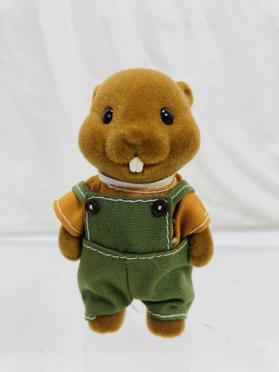 当時物 エポック シルバニアファミリー ビーバー お父さん 初期 人形 ブラウン 廃盤 HY-251120007