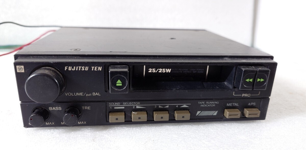 ■希少■ Fujitsu ten Limted SP-5050 動作未確認、ケーブル付き、テープデッキ、ジャンク！！！！！！！！！！！！！！！！