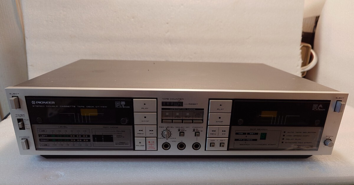 PIONEER CT-Y8W ダブルカセットデッキ 通電確認、ジャンク！！！！！！！！！！！！！！