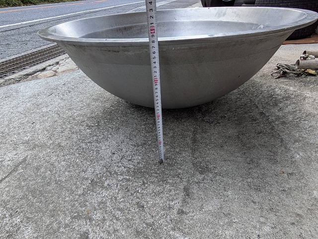 大鍋　直径約98㎝　アルミ鍋　給食　芋煮　厨房　＊KS510