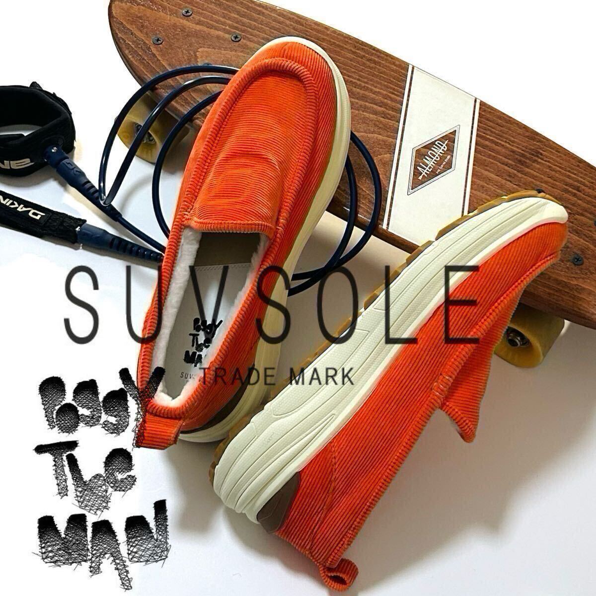 【SUVSOLE×poggy the man】冬コーデの鮮度アップに◎!!サブソル×ポギーザマンコラボ 定価1.4万 内ボアコーデュロイスリッポン ローファー