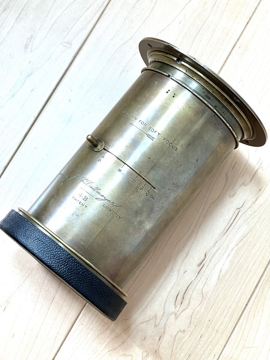 Dallmeyer 4B Portrait Petzval 432mm 17” f3.8 soft focus in front of lens board made in 1910s Portrait Flange Cap Super Rare 11x14