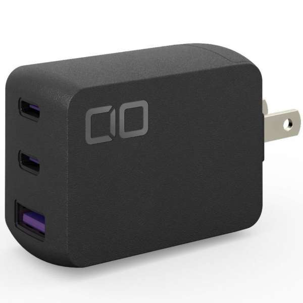 ◆新品未開封 CIO(シーアイオー) USB急速充電器 NovaPort TRIO 65W 【CIO-G65W2C1A-N-BK】[世界最小級/折り畳みプラグ搭載] 