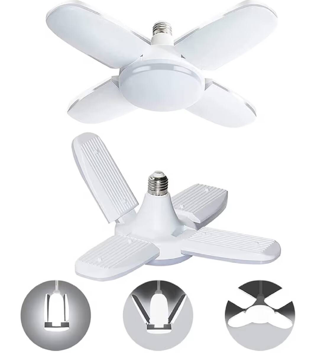 ★新品未使用★送料無料★LED ペンダントライト 小型 LED電球 5灯式 6000LM 高輝度 吊り下げ照明 折りたたみ式 角度調節可能 省エネ