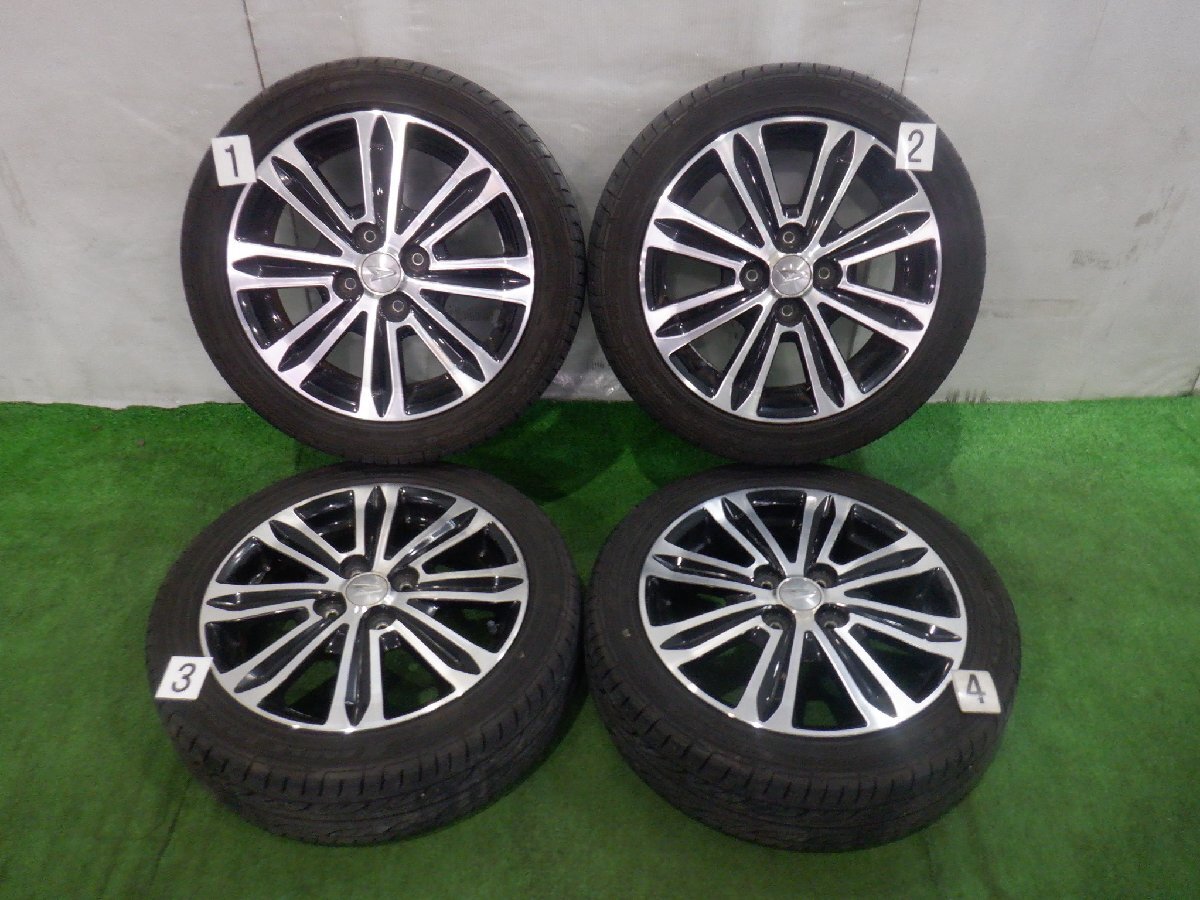☆24年製☆LA100S タント☆ 4H 100 4.5J +45 15インチ ダイハツ純正 アルミホイール タイヤ 165/55R15 GOODYEAR 4本