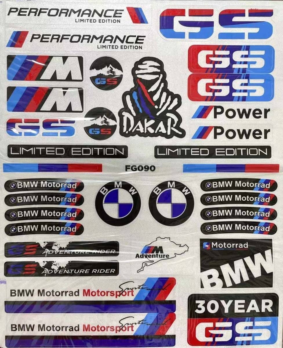 ★アウトレットセール★新品 MotoGP RACING ステッカー 30 x 24 cm 反射 BMW Motorrad GS シール デカール シート オートバイ B