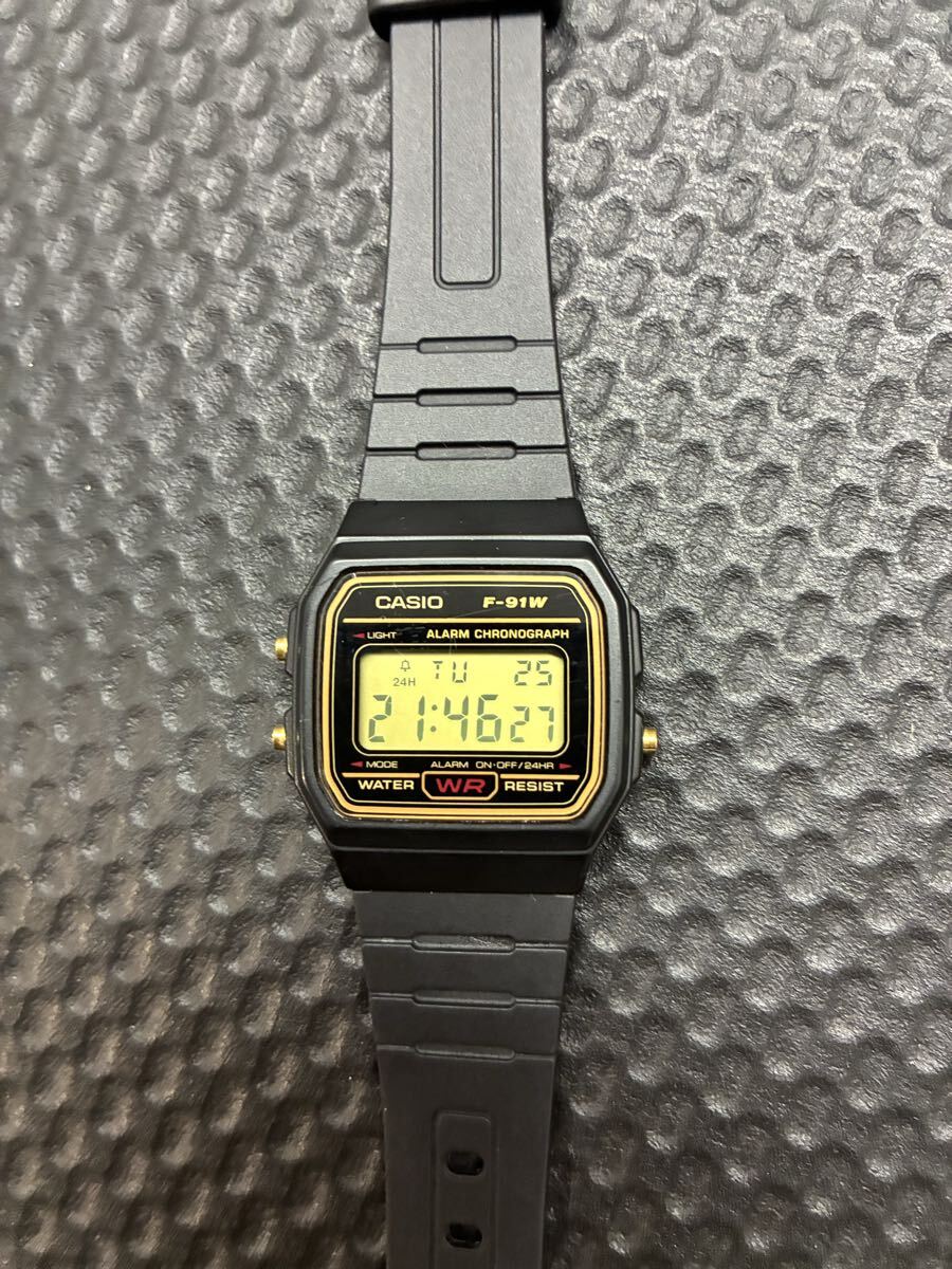 ★稼働品★カシオ F-91W デジタル文字盤 メンズ腕時計 