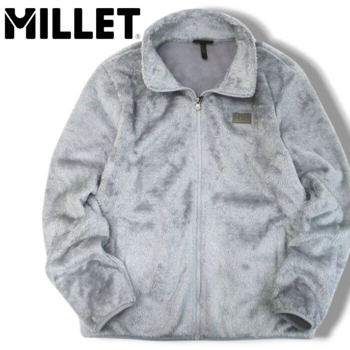 MILLET ミレー 新品 保温シェルパフリース フルジップ スタンドカラー ジャケット ブルゾン MVQFJ-401Z5 グレー 100(L)▲084▼40419k02
