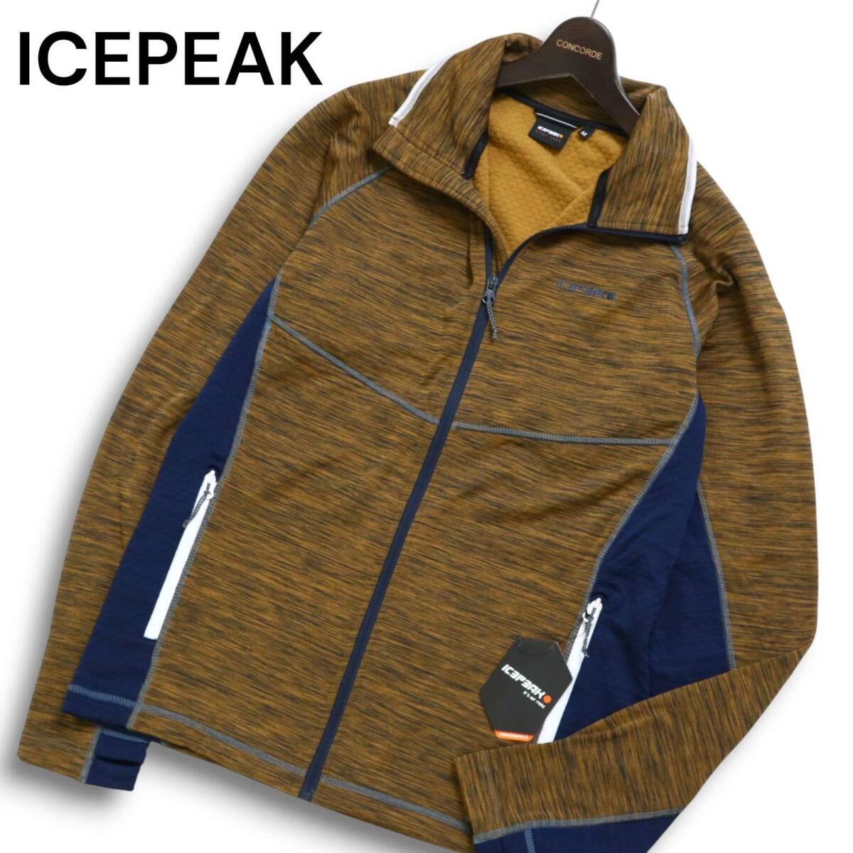 【新品 未使用】 ICEPEAK アイスピーク 【DELTON】 秋冬 裏起毛★ フリース ジャケット ブルゾン Sz.M メンズ アウトドア