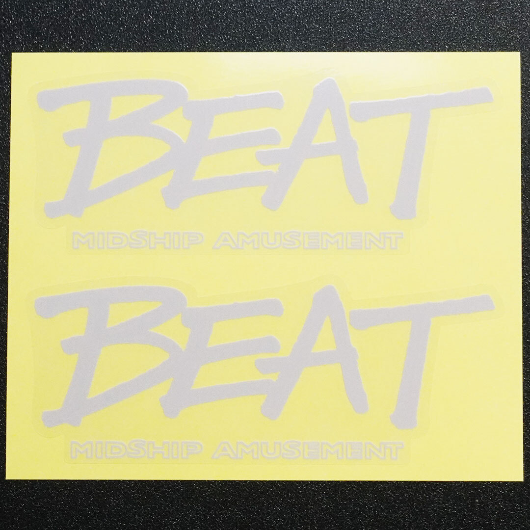 新品・未使用☆ホンダ ビート PP1 サイドステッカー シルバー 左右セット（2枚）　BEAT MASTER　HONDA BEAT |新品|送料無料|匿名配送