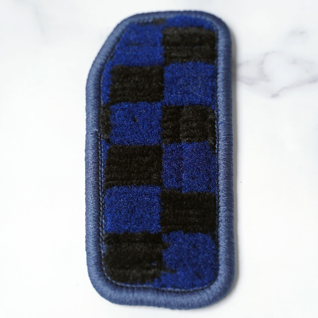 S660.COM SPIDER　S660専用　フットレストマット　チェック柄（ブルー×ブラック）　|長期保管品|在庫限り|新品|送料無料|匿名配送