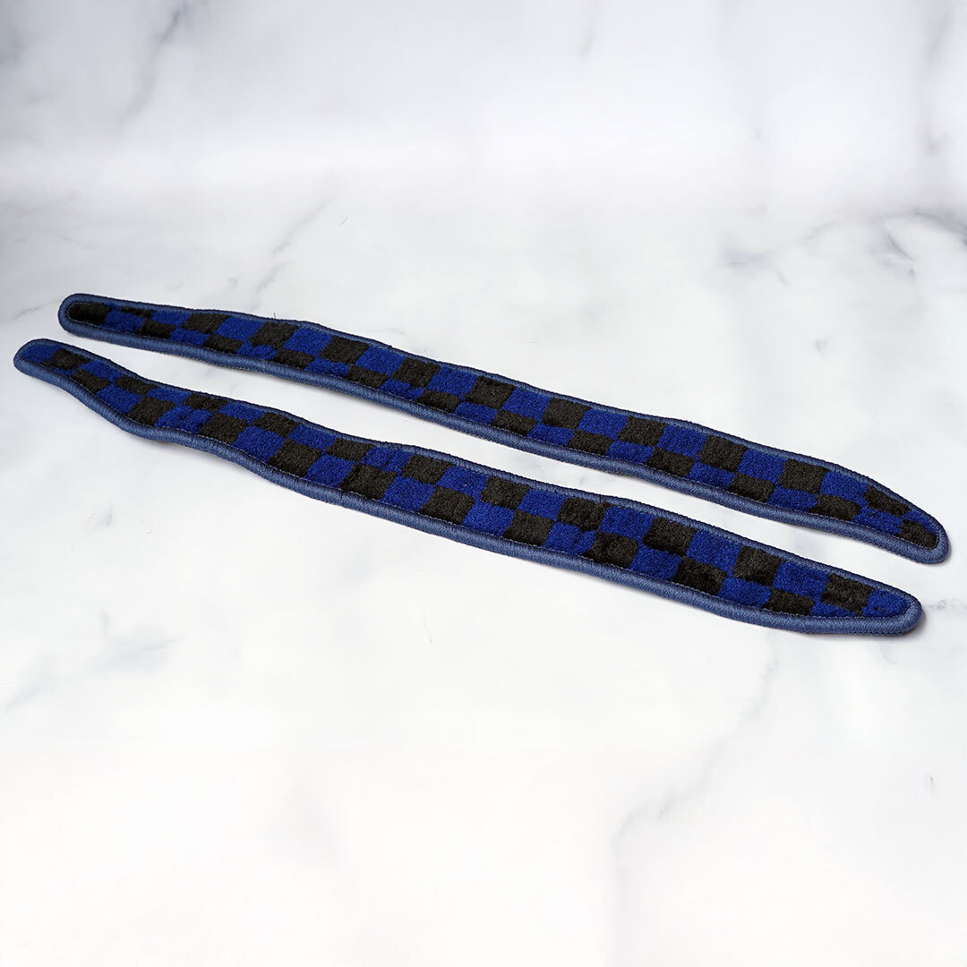 ラスト1☆S660.COM SPIDER　S660専用　サイドステップマット　チェック柄（ブルー×ブラック）　長期保管品|在庫限り|新品|未使用|送料無料