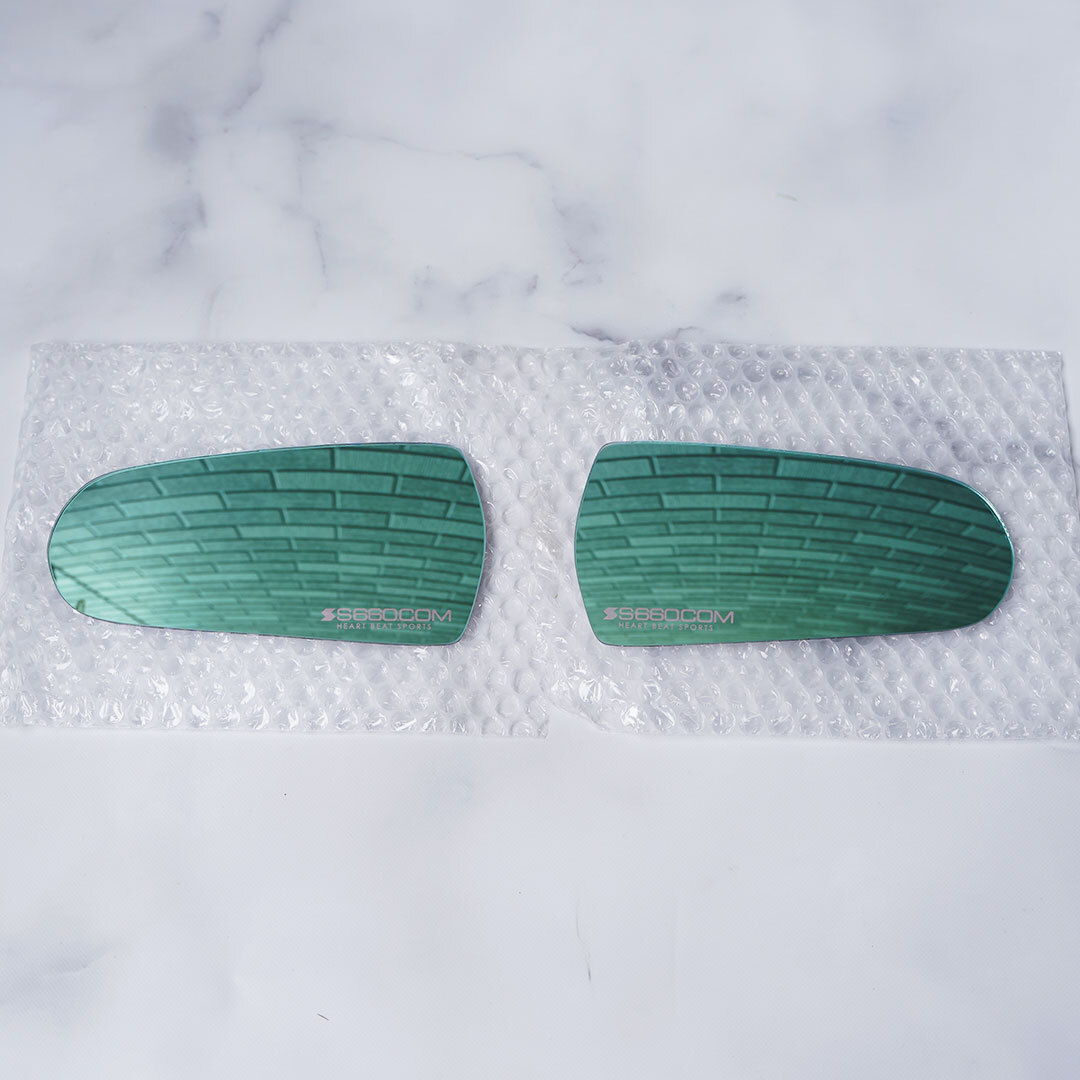 新品・未使用☆S660.COM SPIDER　広角カラードサイドミラー　ライトグリーン　S660.COMロゴ有り　| 長期保管品 | 新品 | 送料無料